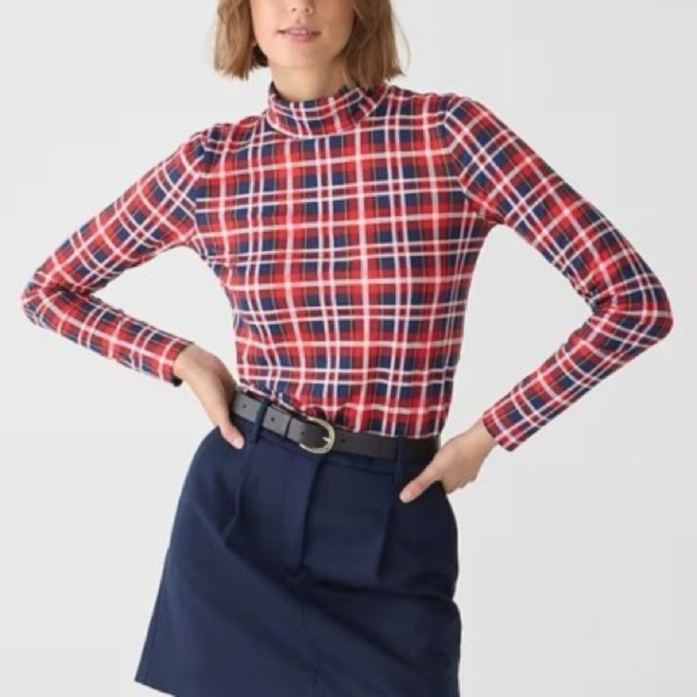 J. Crew Tissue Turtleneck in Black Stewart
